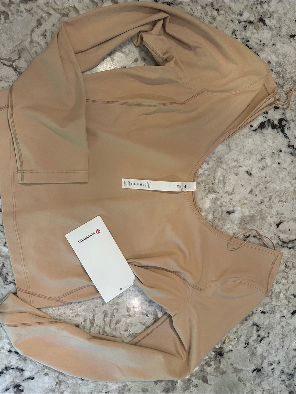 lululemon athletica Long-Sleeve Nude Bodycon Dress